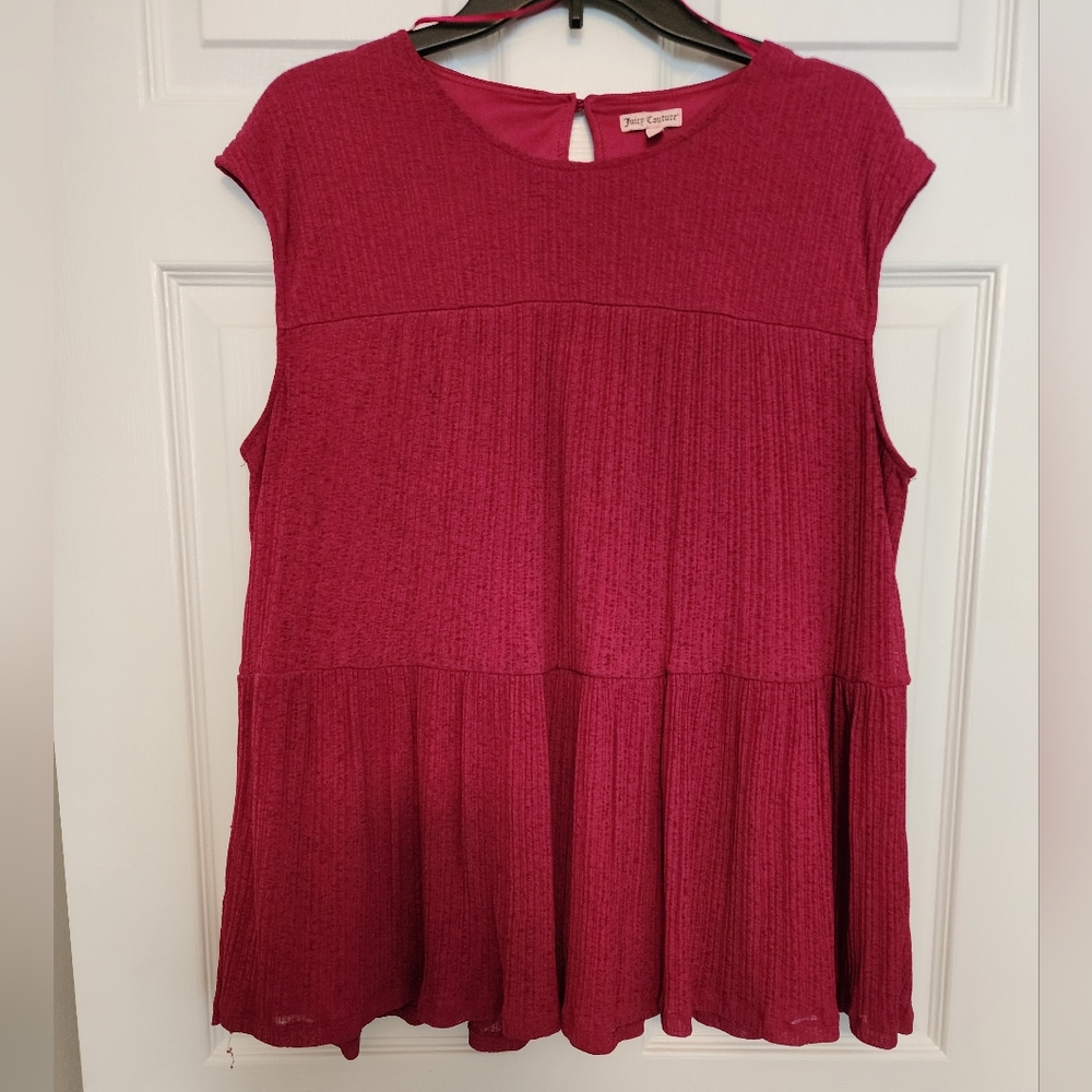 Raspberry Flowy Top